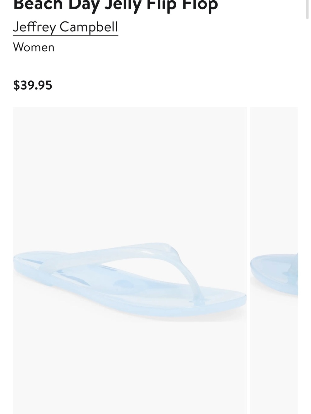 Jeffrey Campbell Translucent Light Blue Jelly Flip Flop